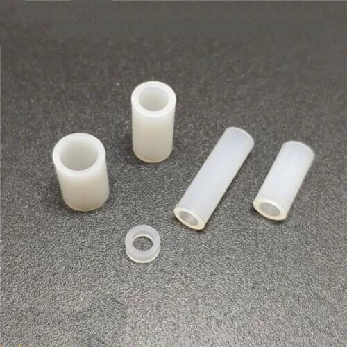 50pcs M5 nylon pad Hollow straight through column Insulating pillar Screw casing Isolation support 2mm-9mm Length