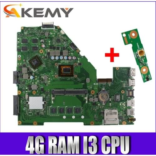 Akemy X550CC Laptop motherboard For Asus A550C X550CL R510C Test original mainboard 4G RAM I3 CPU GT720M