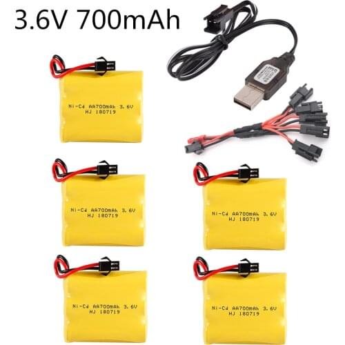 3.6V 700mah AA NI-CD M Battery with Charger Electric toys car ship robot rechargeable AA 3.6V 700 mah Battery