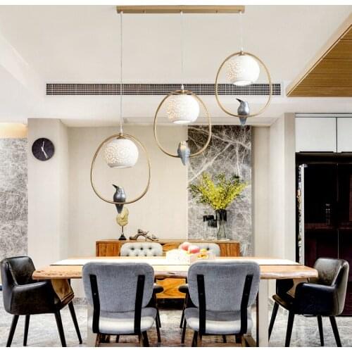 American restaurant ceramic pendant lamps balcony aisle bar classical home bedroom corridor porch bird pendant light ZA9197