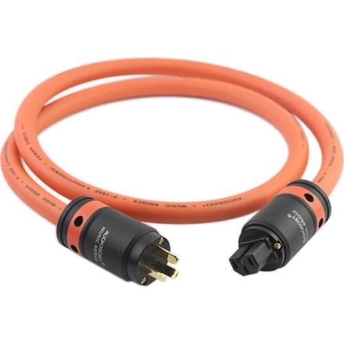 6N OCC AC Hifi Audio Power Cable - 24K Gilded US/AU Version Plug - Audiophile