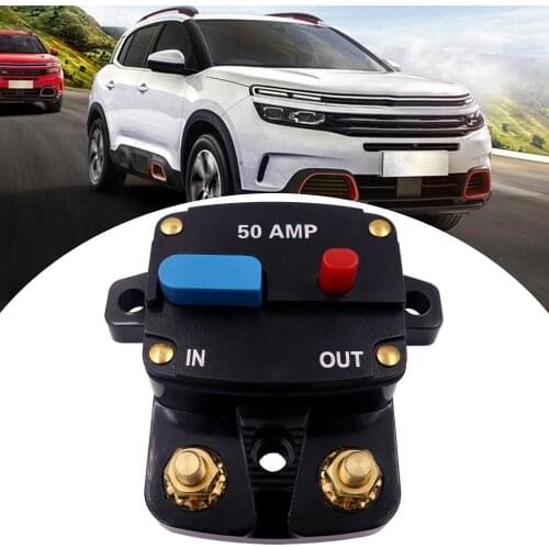 12-48VAutomatic Switch Fuse Holder Repeatable Circuit Breaker Circuit Breaker Stereo Audio Car Fuse Holders Car Self-recovery