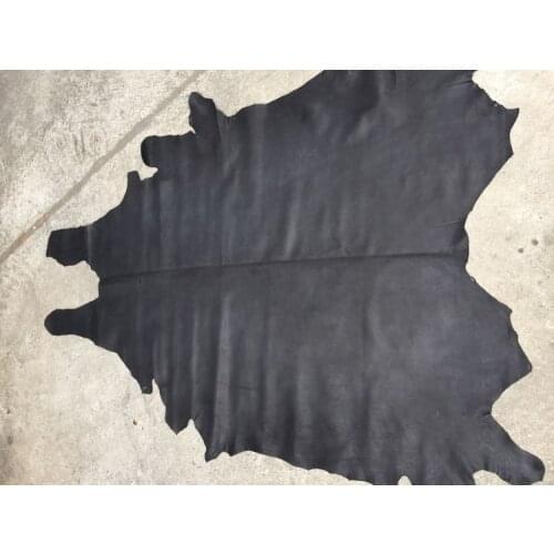 Whole piece black Genuine cow skin leather raw material