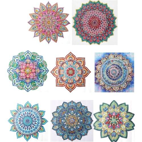 Partially Shaped Drill Diamond Painting Mandala Flower Series Craft Decoration Gift Hanging Painting Diamond Painting 30x30cm