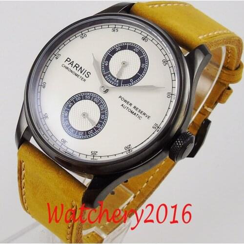 Parnis 43mm Automatic Diver Men Watch Luminous Marks Mechanical Mens Watches Power reserve Clock relojes hombre