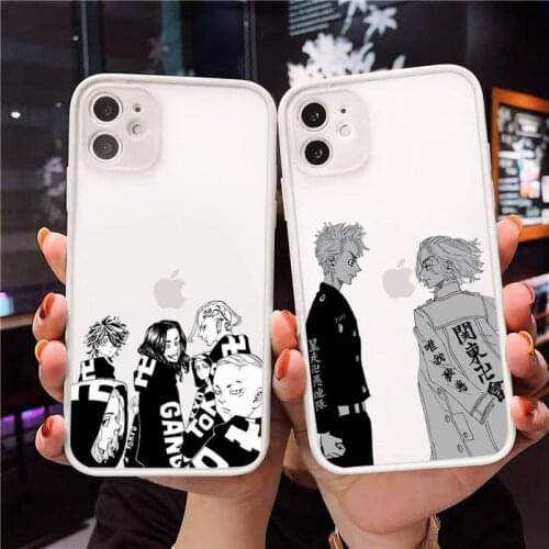 Tokyo Revengers Phone Case For iPhone 12 11 Mini Pro XR XS Max 7 8 Plus X Matte transparent White Cover