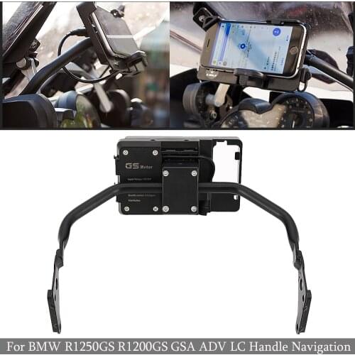 Motorcycle Mobile Phone Navigation Handlebar Bracket Support 12mm For BMW R1250GS R1200GS R1200 GS GSA ADV LC R 1200 Adventure