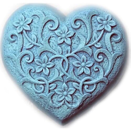 HC0010 Love Dearly Heart Shape Soap Mold Silicone Molds Candle Molds Chocolate Mould Silicone Fondant Mold Silicone Rubber PRZY
