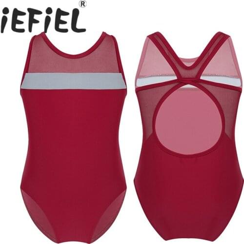 Girls Gymnastics Leotards Professional Ballet Tutu Tank Leotard Ballet Dance Dress Jumpsuit Ballet Dance Performance Romper