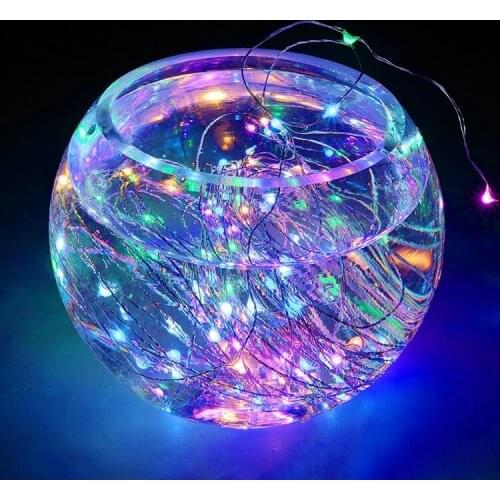 Packing Good 5M 50 Led 3AA Battery Powered Outdoor Led Copper Wire String Lights For Christmas Festival Wedding Party Decoration