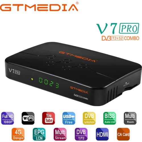 GTMEDIA V7 Pro H.265 Satellite TV Receiver DVB-S/S2/S2X+T/T2 HD Digital T2MI Combo TV BOX 4G WIFI Youtube Receptor DVB T2 Tuner