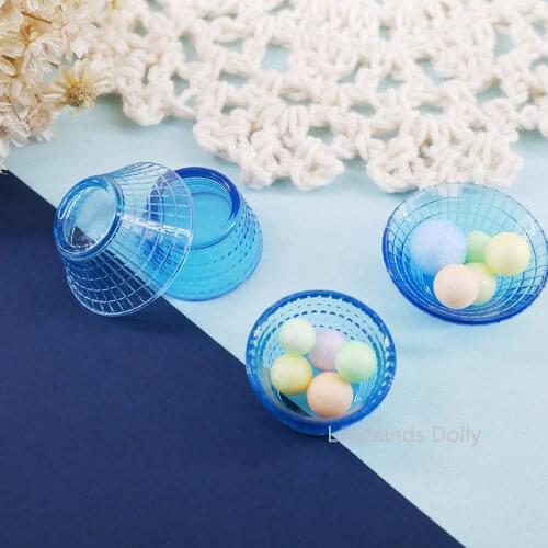 1/6 Dollmini Cup and Dish Salad Bowl with High Penetration Glass Texture Model for Blythe OB11 Doll Accessories