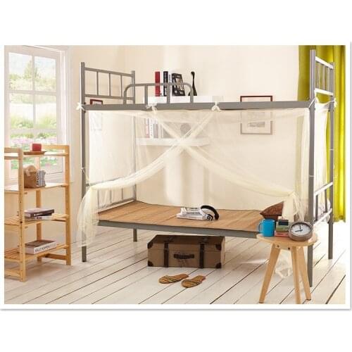 Mosquito net for double bed 1 1.2 1.35M School Bunk bed Nets Single door NEW Fine Mesh Netting set Canopy Curtains Coustiquaire