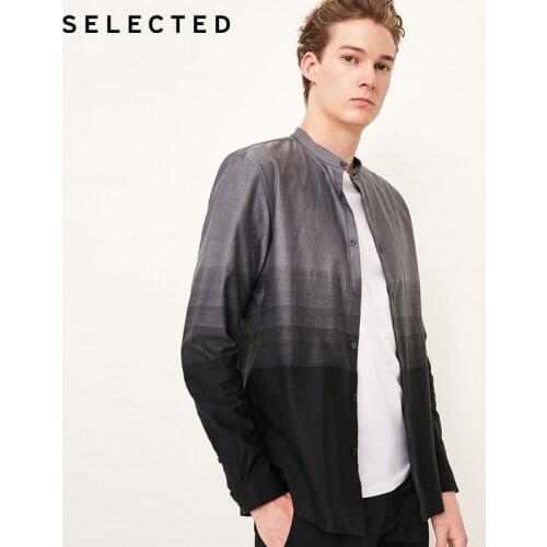 SELECTED Spring Summer Men Shirt Casual Slim Fit Shirt 100% Cotton Long-sleeved Shirt |418305510
