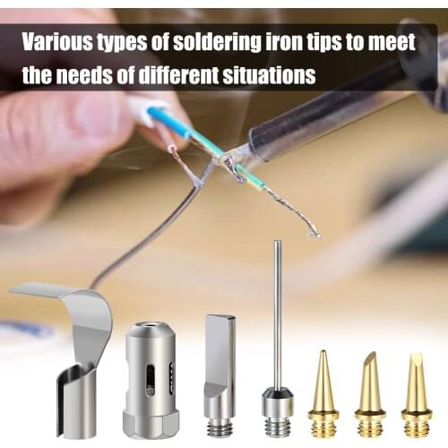 7Pcs Soldering Tip Gas Soldering Iron Kit Electric Foam Cutter Solder Tips Welding Tool For MT-100/HT-1937 Butane Gas Iron Kit