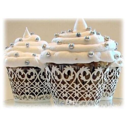 New Arrival Laser Cut Cupcake Wrapper Cake Liners Decorating Boxes Cup Tools For Wedding Baby Shower Favor Supplies