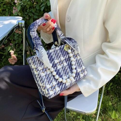 Retro Bucket Bag 2021 Fashion Womens Plaid Crossbody Bags Versatile Mini Shoulder Messenger Bag And Handbags Lady Travel Purse