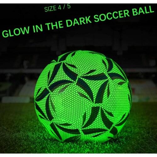 No. 5 No. 4 Reflective Luminous Luminous Football Adult And Children Game Training Football PU Wear-resistant With LED Light