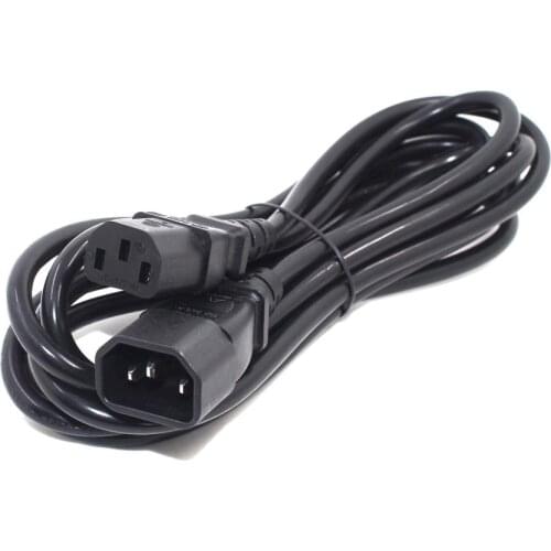 3m 9.8ft IEC320 C14 To C13 Extension Cable For PDU UPS 10A 250V Male Plug To Female Socket AC Power Cord For Computer PC Monitor
