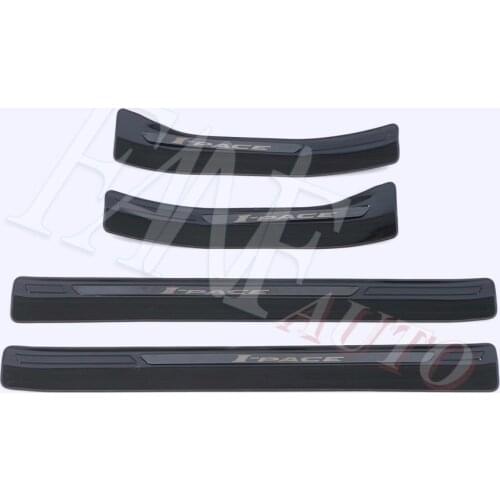 Stainless Steel Inner Outer Door Sill Scuff Plate Guard Sills Protector Trim For Jaguar I-PACE 2019 2020