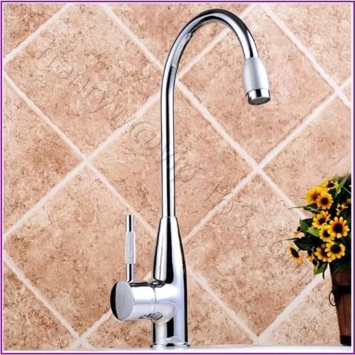 X8058K1 - Luxury Deck Mounted Chrome Finish Brass Material Kitchen Sink Mixer