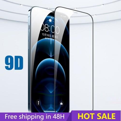 9D Full Protection Glass For iPhone 13 Pro Max 12 XR XS X Tempered Glass Screen Protector For iPhone 7 Plus 8 6 6S SE 2020 Glass