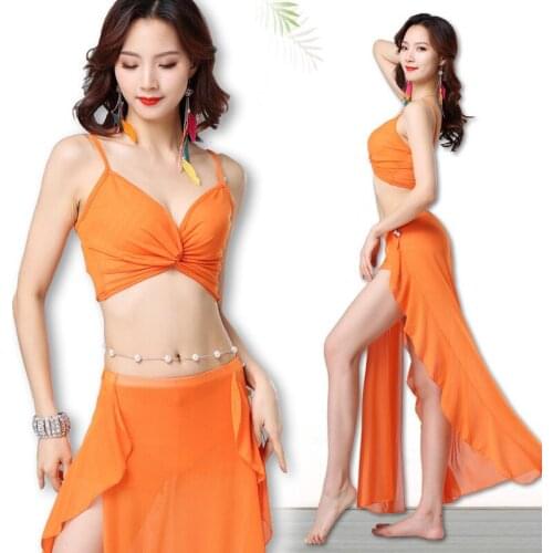 Belly dance costumes women new sets of Oriental dance skirt set female training practice clothes performance show two piece suit