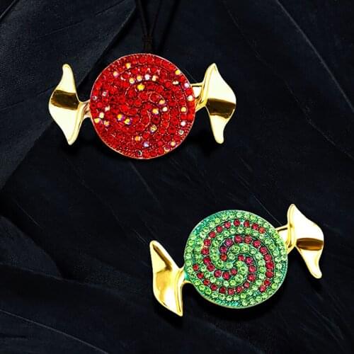 2021 Fashion Jewelry New Korean Gold Plated Cute Cartoon Crystal Bow Candy Brooch Hijab Pins Elegant Brooches For Women Girls