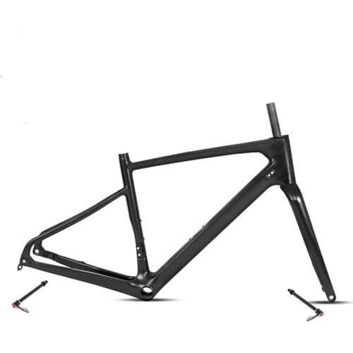 2021 New Come Carbon Gravel Bike Frame Thru Axle 12x142mm Disc Brake Cyclocross 700C Road Bike Frameset With Fork 12x100mm