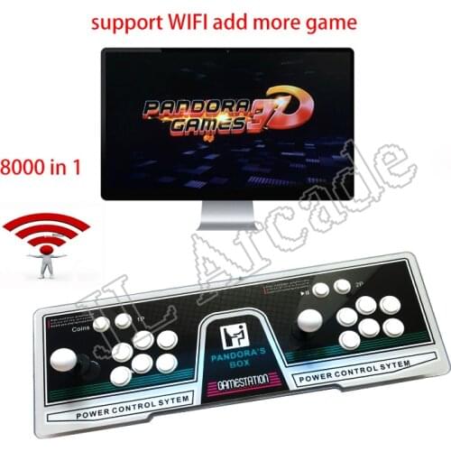 3D Pandora game Box WIFI 8000 in 1 Save Function Multiplayer Joysticks Retro Arcade Game Console Cabinet Support 4 Players