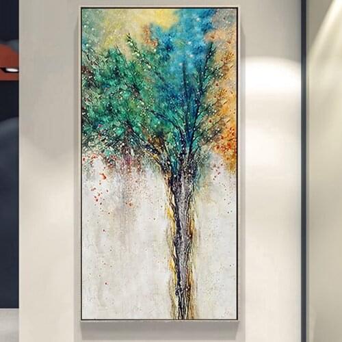 Full Of Diamonds Abstract Tree Of Life Diamond Painting Art Style Diamond Cross Stitch Living Room Entrance Diamond Embroidery