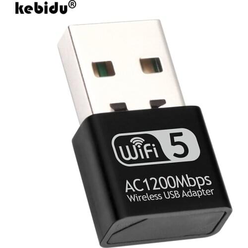 Mini USB2.0 Wireless USB WiFi Network Card Wifi Adapter 1200Mbps Dual Band 2.4Ghz 5.8Ghz RTL8812 for Desktop Laptop PC Receiver