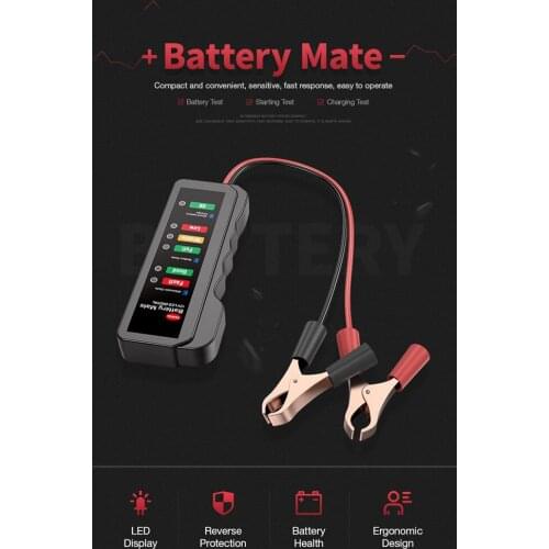 BM310 BM320 12V Auto Car Battery Tester 6 LED Display Digital Alternator Tester for Auto Car Motorcycle Battery Testing Tool