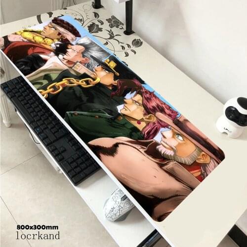 Manga Laptop Computer Large Mouse Pad Anime Jojo Bizarre Adventure Gaming Mouse Pad Rubber Unique PC manga Desk Mat Carpet