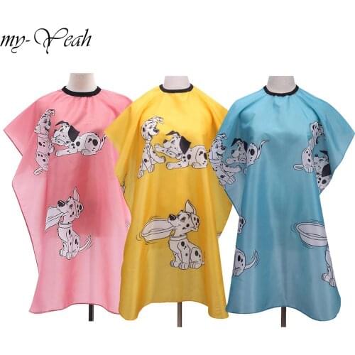 Children Cartoon Waterproof Hairdressing Gown Salon Barber Hair Wrap for Dyeing Haircutting Soft Cloth Styling Tools DIY Home