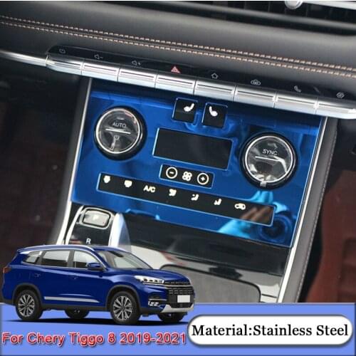 For Chery Tiggo 8 2019-2021 Car Styling Central Control Panel Decorative Frame Sequin Interior Stickers Automobiles Accessories