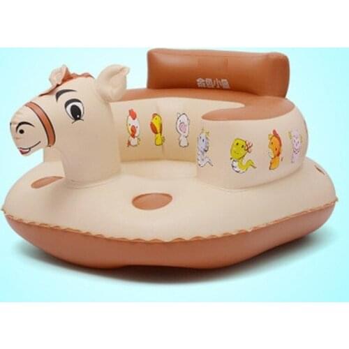 Hot Sale Environmental Protection PVC Inflatable Sofa Child Dining Chair Seat Armrest Music Version Baby Learning Seat