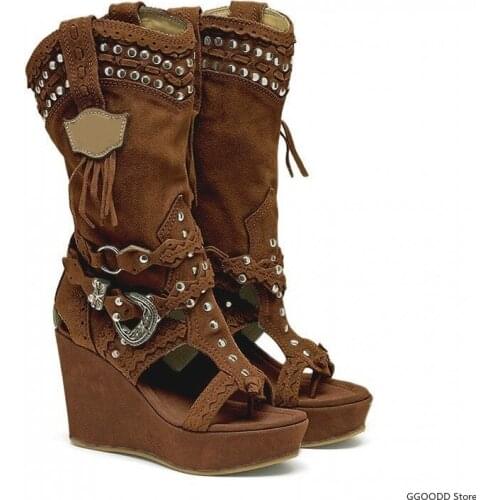 HEVXM Women's Wedge Ankle Boots