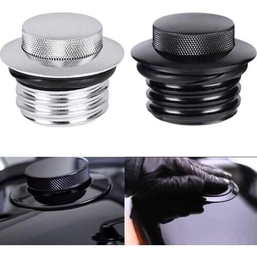 Motorcycle Gas Cap Pop Up Screw-In Flush Mount Fuel Tank Cover For Harley Sportster Dyna Softail Fatboy 1982-2018