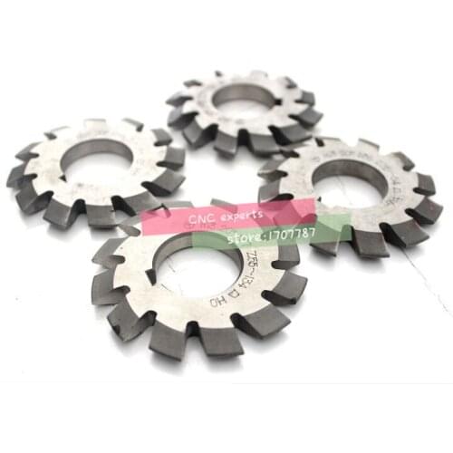 DP24 modulus Pressure Angle 14.5 degrees 1-8# 8pcs/let HSS Gear cutter Gear Milling cutter Free shipping