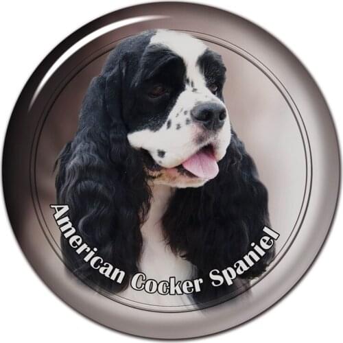 S30411# 13CM/15CM/17CM PVC Decal America Cocker Spaniel Dog V2 Car Sticker Waterproof for Bumper Rear Window Laptop Toilet