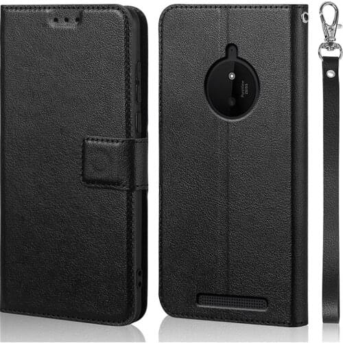 Luxury Flip Case for Nokia Lumia 830 Cover Original Book Design Leather Phone Coque Wallet Capa Stand With Strap Card Holders