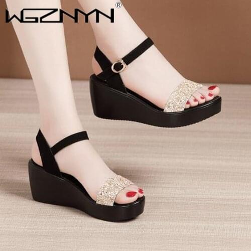 Summer Women Shoes Heel Height Open Toe Women Sandals Peep-toe Anti-skidding Platform Summer Students Shoes Shoes Sandals Women