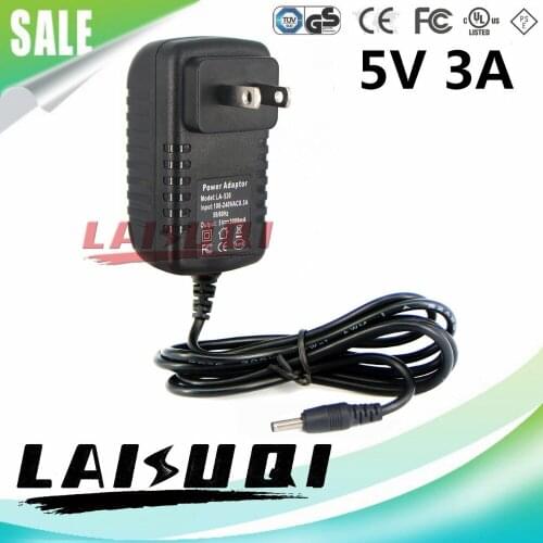 1pcs 5V 3A DC3.5*1.35mm Universal AC/DC Power Adapter US Plug 5V3A Charger Supply for Other LAISUQI New Hot Sale Real