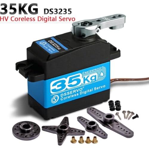 Waterproof 35kg High Torque Coreless Motor Servo Metal Gear Digital Servo Set For 1/8 1/10 1/12 Robotic DIY RC Car Repair Parts