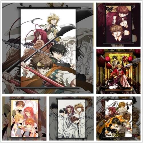 WTQ Saiyuki Sanzo Goku Hakkai Gojyo Anime Manga Canvas Painting Anime Poster Poster Wall Art for Living Room Decor Home Decor