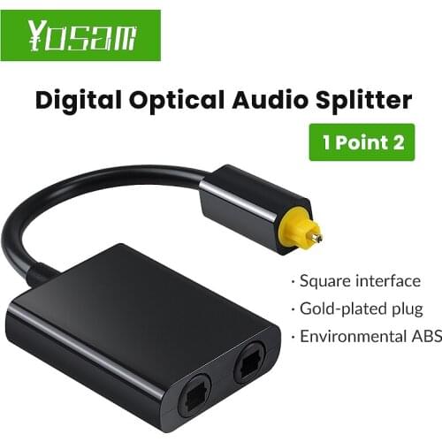 YOSAM Mini USB Digital Toslink Optical Fiber Audio 1 to 2 Female Splitter Adapter Micro Usb Cable Accessory Audio&Video Cable