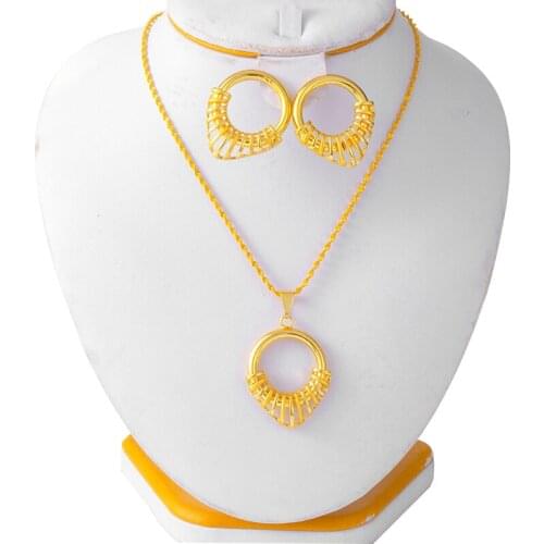 Jewelry and necklace set,Ethiopian Jewelry Habasha,dubai Jewelry Set for Women, Eritrea, African Nigerian Wedding Gift