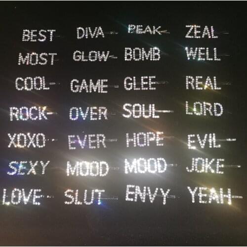 Shiny Crystal Letter hair clips Bobby Pin Alphabet Rhinestone Word Hair Pin Women Words hair clips Fashion Hair Accessories