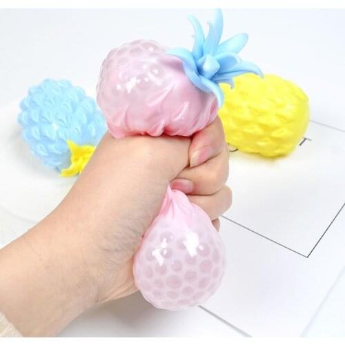 1pcs Pineapple Stress Grape Ball Funny Gadget Decompression Toys for Children Stress Autism Hand Wrist Squeeze Toys